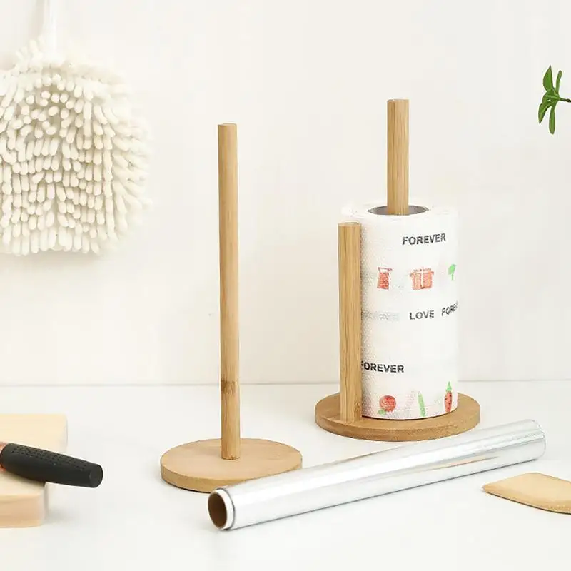 Portasciugamani di carta in legno durevole antiscivolo in tessuto verticale gancio per Rack per ristorante cucina bagno soggiorno camera da letto