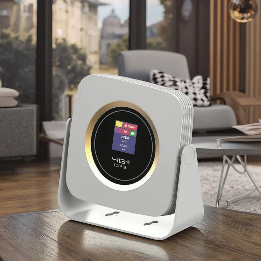 4G LTE CPE con batteria da 3000 mAh Router hotspot WiFi mobile sbloccato da 300 Mbps Slot per scheda SIM 4G Display LCD Firewall Funzioni QoS