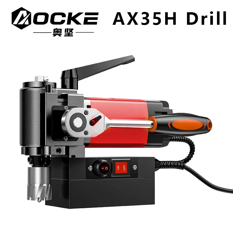 

AOCKE AX35H Electric Magnetic Drill Floor Drill Powerful Magnetic Drill 220V Portable Industrial Grade Drilling Machine