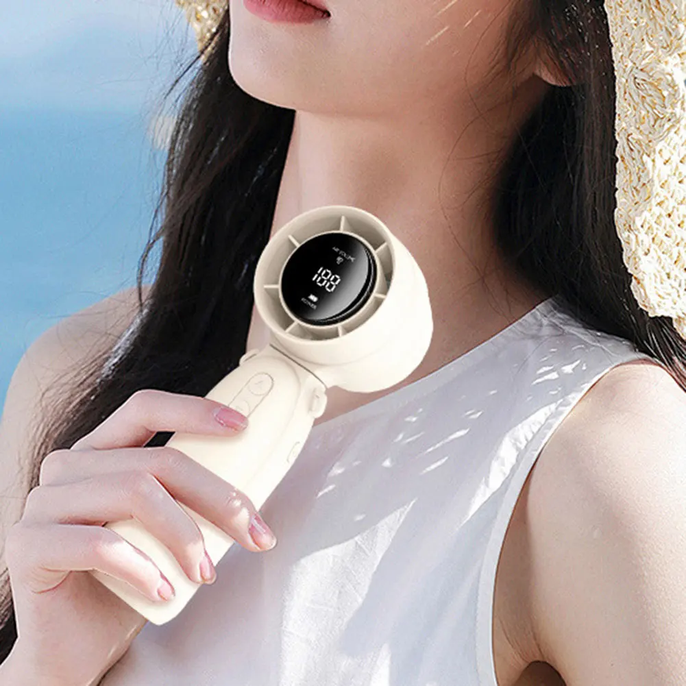 

Портативный ручной мини-вентилятор турбонаддува, небольшой перезаряжаемый ручной охлаждающий вентилятор для путешествий, поездок на работу, комфорта