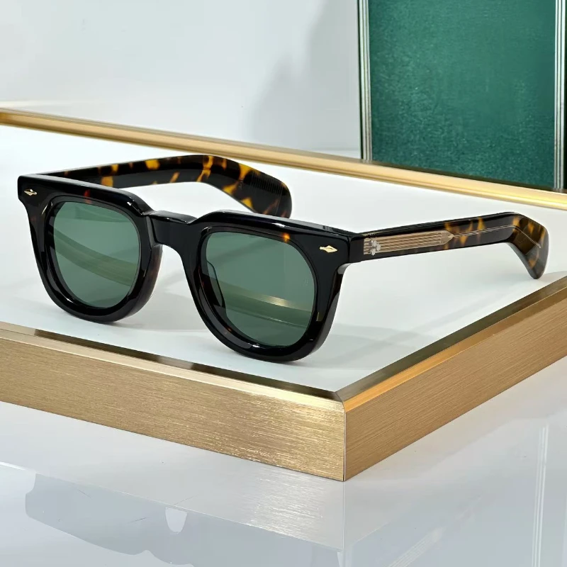 

JMM Vendome Square Oval Sunglasses - Japanese Designer Handmade Acetate UV400 Retro Glasses, Vintage Luxury Eyewear with Case