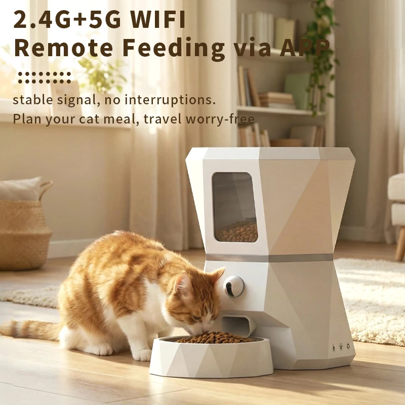 Top-Quality 4L Tuya APP Control WIFI Timed Cat Automatic Food Dispenser Smart Pet Feeder With HD Adjustable Camera - view 3