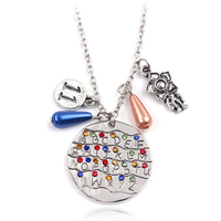 Disney Horror TV Series Stranger Things Necklace Fashion Trend Rhinestone Letter Necklaces Jewelry Accessories Gifts For Fans