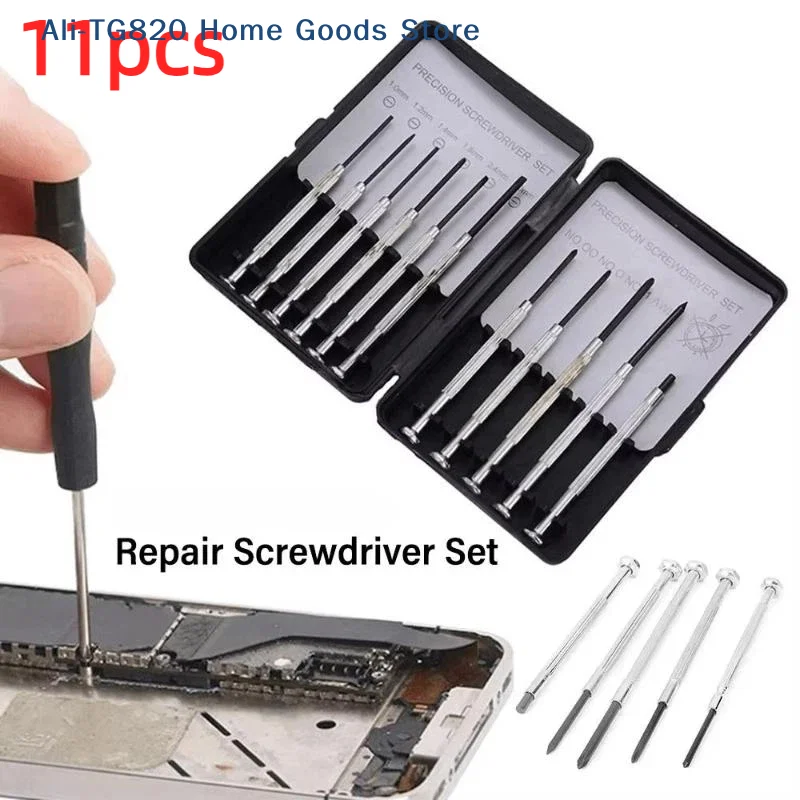 [TG820][W] 11Pcs/Set Micro Precision Screwdriver Set Mini Watchmakers Tools For Watch Jewelry Glasses Repairs Tool