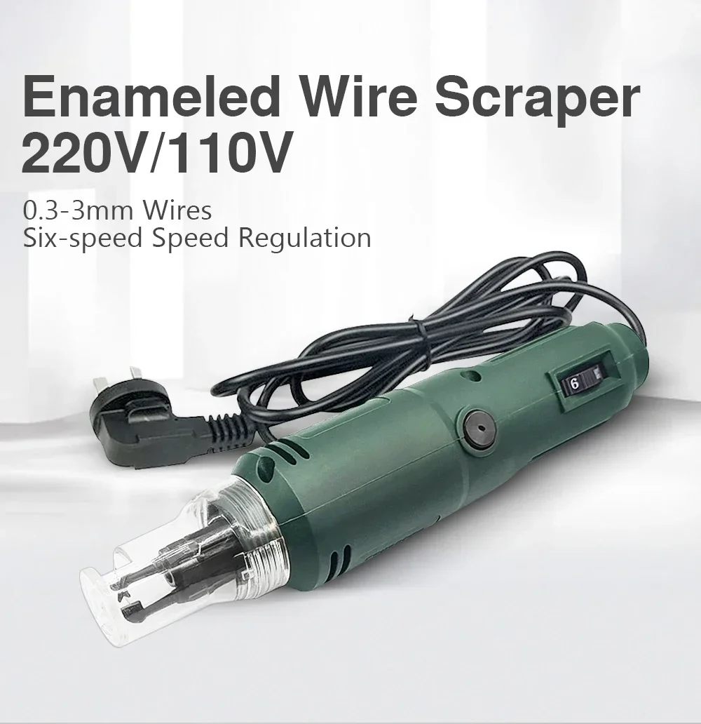 

Enameled Wire Stripping Machine, 110v/220v EU US Varnished Wire Stripper,0.3-3.0mm Enameled Copper Wire Stripper