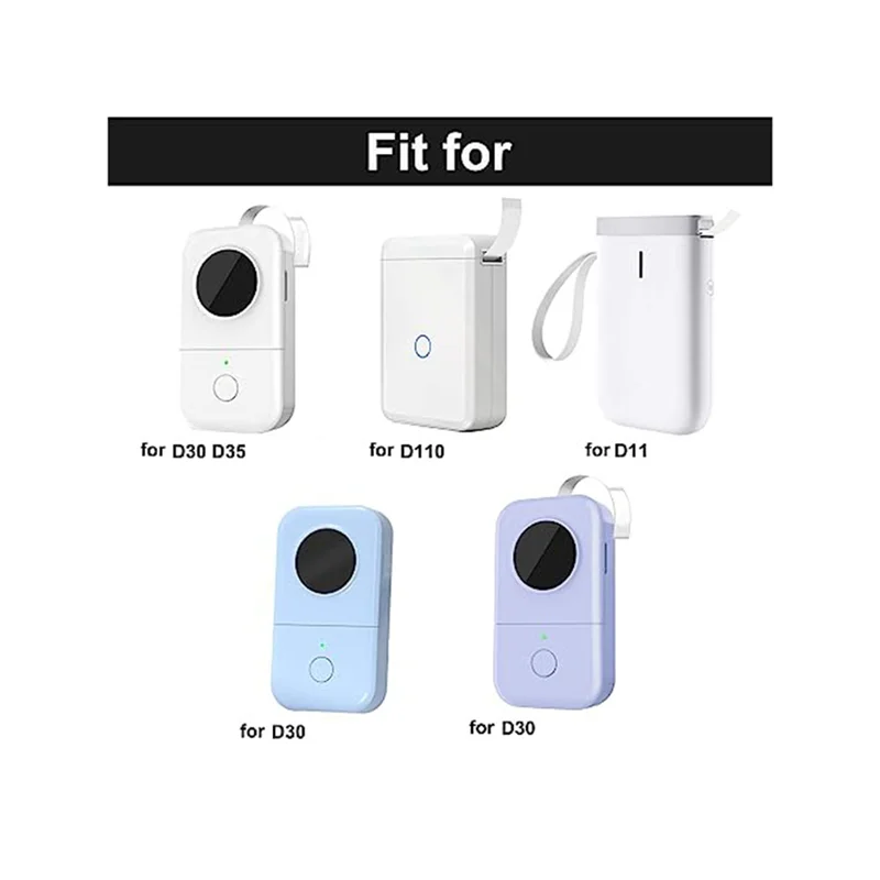 Phomemo D30 D35/JADENS D11/Memoking 多機能ポータブルブラックバーコードラベルマシン収納袋、