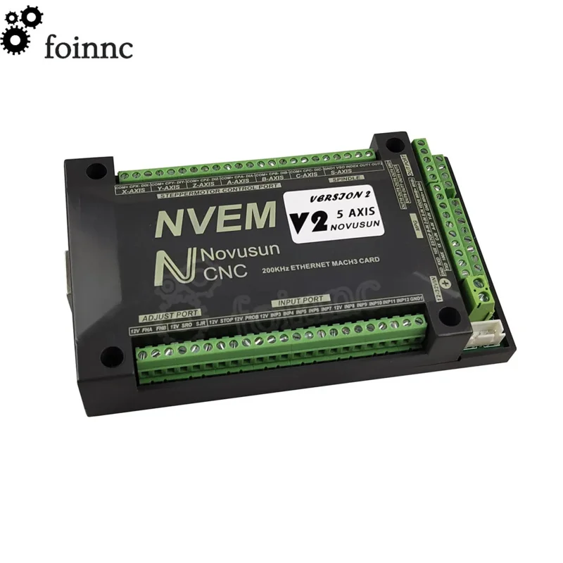 Tarjeta de control NVEM Mach3, puerto Ethernet de 200KHz, controlador de movimiento de 3 4 5 y 6 ejes para enrutador CNC