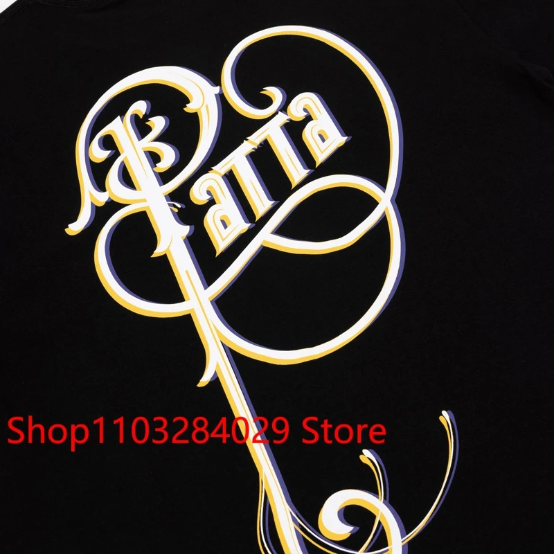 Simples Letter Print Black White Patta Short Sleeve Top Tee Men Women Couples Loose Casual Streetwear PATTA T Shirts