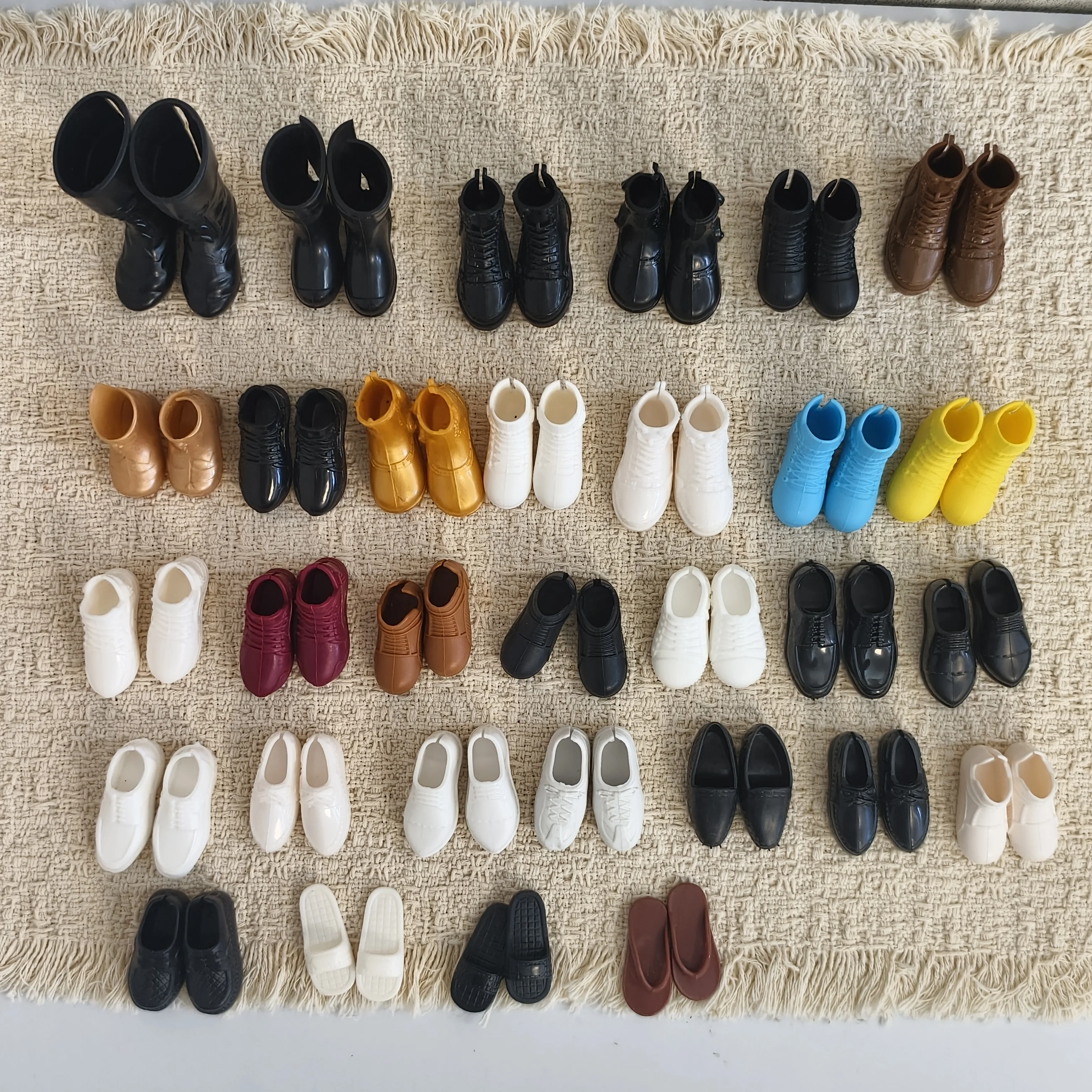 30cm Boy Doll Shoes Accessories Fashion Trainers/Slippers/Leather Shoes/Boots Plastic Shoes For 1/6 Male KEN Doll 10Pcs Random