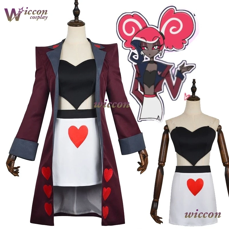 

Hotel 3V Vees Hazzbin2 Velvette Cosplay Outfit Costume Wig VVV Halloween Party Demon Anime Cosplay Women New Outfit Clothes