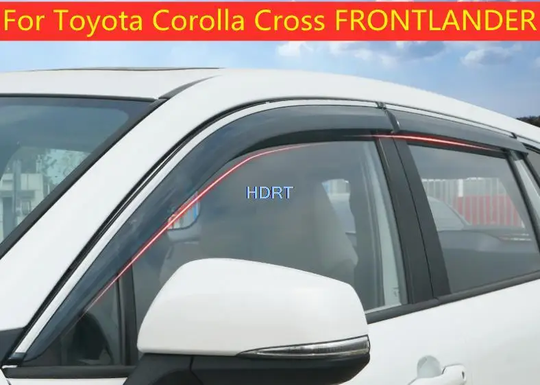 

For Toyota Corolla Cross FRONTLANDER 2022 Plastic Exterior Visor Vent Shades Window Sun Rain Guard Deflector 4pcs Accessoies