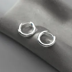 925 Silver Needle Simple Style Hoop Earrings for Women Girls Elegant Fashion Wedding Party Punk Jewelry Gift e774