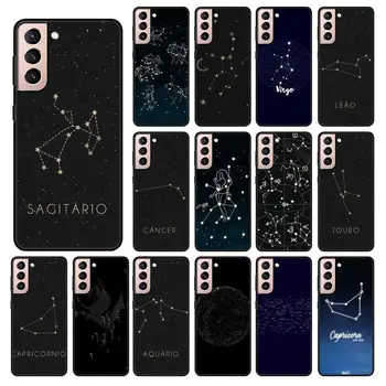 12 개 별자리 조디악 표지판 커버, 삼성 갤럭시 S24 울트라 S23PLUS S21 S20fe S20ULTRA S21Fe S22PLUS S23ULTRA 케이스