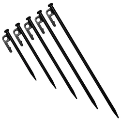 15CM- 40CM 고강도 강철 캠핑 네일 야외 금속 블랙 비치 페그 텐트 스테이크