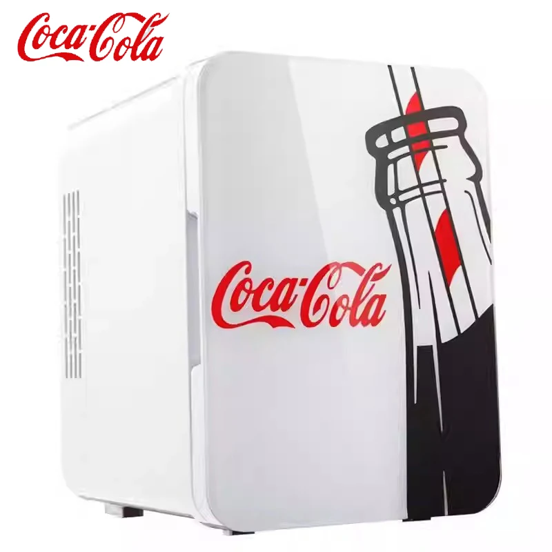 Coca-Cola 4L Mini Refrigerator Multifunction Cosmetic Dormitory Warmer Cooler Fridge for Home Car Small Portable Fridge 12V/220V