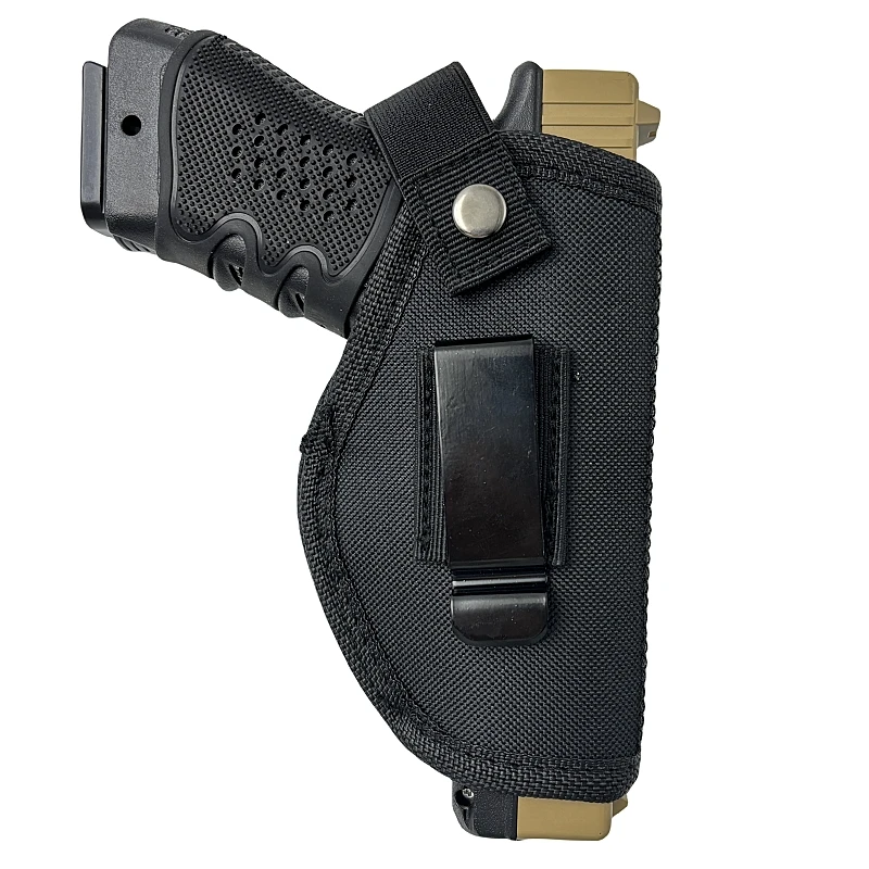 Tactical IWB Universal Gun Holster Concealed Carry Waist Belt Metal Clip Pistol Case for Glock 17 Makarov 9mm All Size Handgun