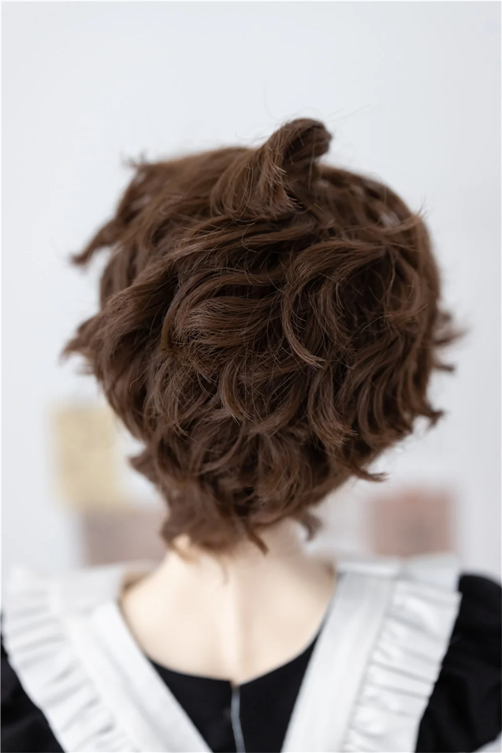 BJD wig1/3,1/4,1/6Milk silk wig lovely messy short curly 1/3,1/4,1/6 bjd doll accessories