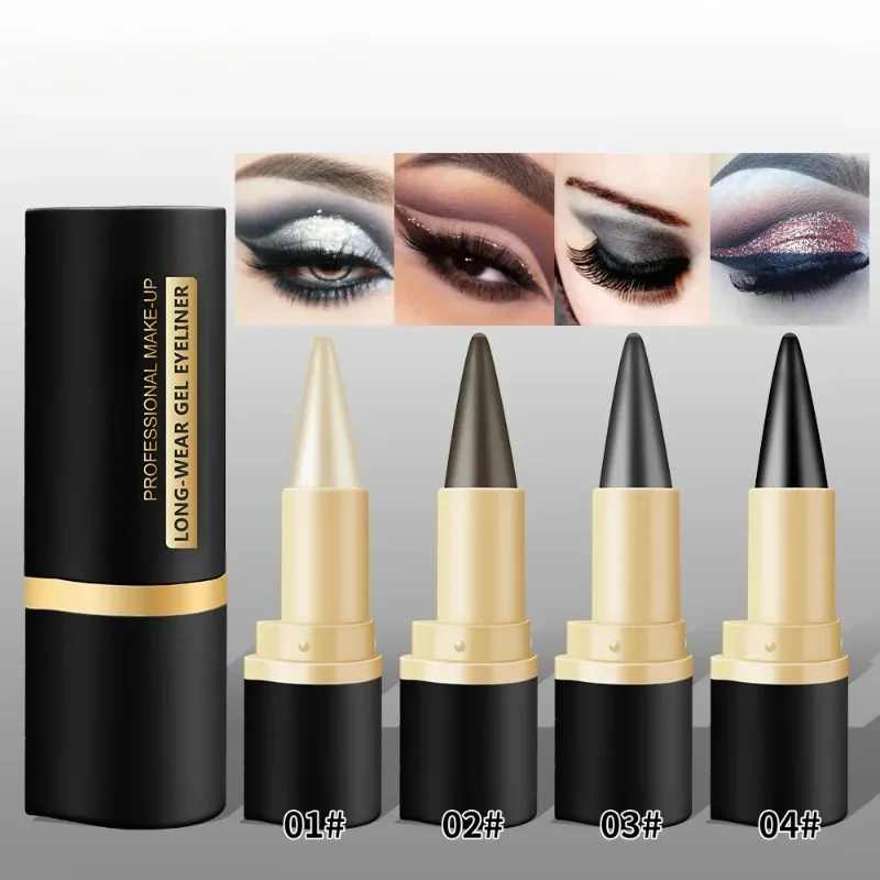 

EOEKKY Black Long-Lasting Eye liner Pen Makeup 24-Hour Waterproof Gel Eye Shadow Eyeliner Pencil Kajal Eye Shimmer Cosmetics