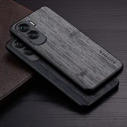Case for Honor 90 Lite 90 X9A X50i 5G funda bamboo wood pattern Leather cover Luxury coque for huawei honor 90 lite case capa