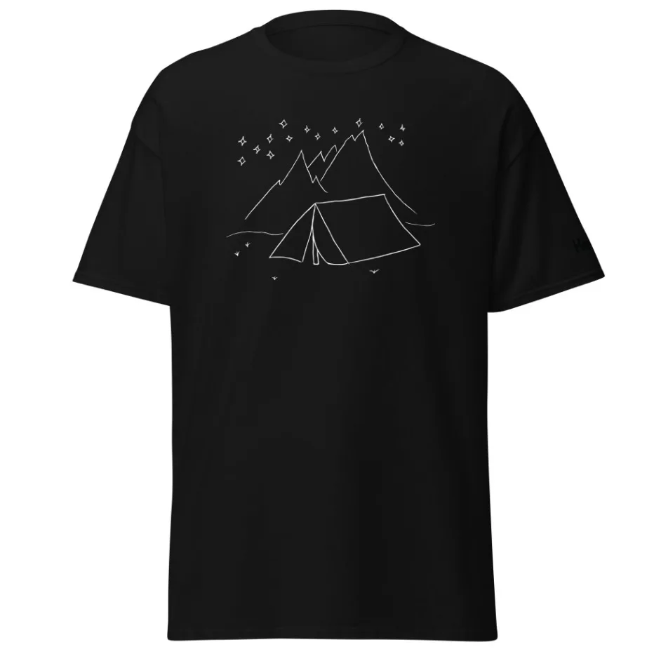 

Patterned Men's and Women's Short Sleeve Summer Cotton Sweat Absorption T-shirt Camping, Outdoor Sports Solid Color Fashion