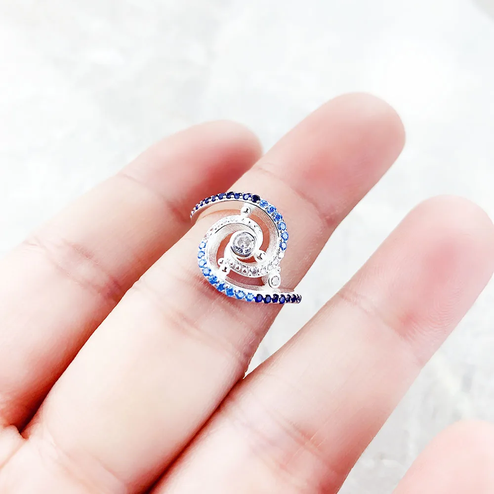 Ring Welle 2023 Sommer Marke Neue Feine Jewerly Reinem Solide 925 Sterling Silber Romantische Geschenk Für Frauen – Detail 6