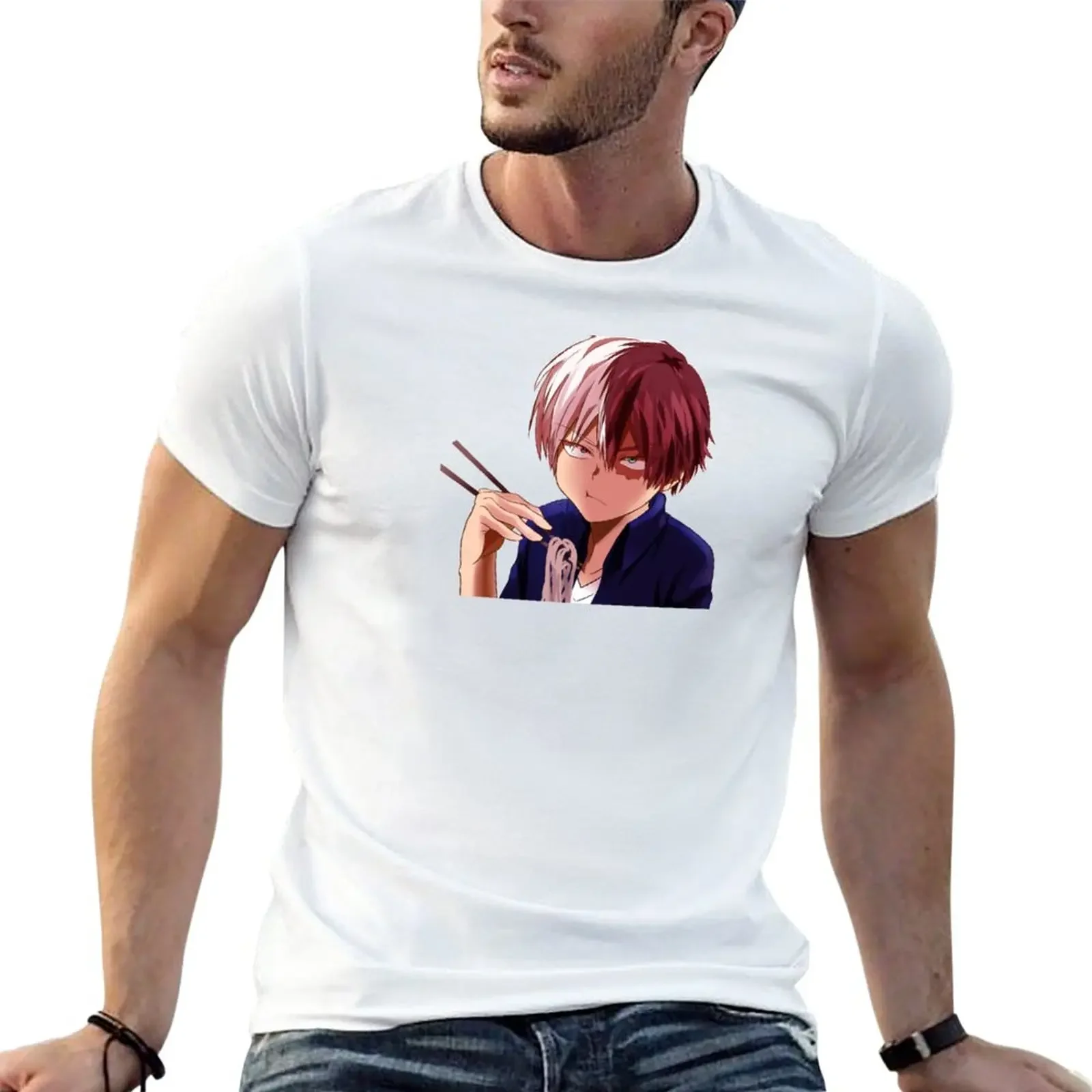 Shoto Todoroki Manga T-Shirt customs design your own sports fans oversized t shirt men