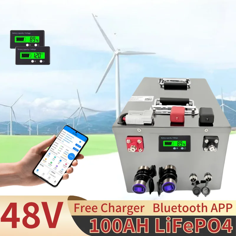 Waterproof 24V LiFePO4 Lithium Battery with BMS and 10A Charger