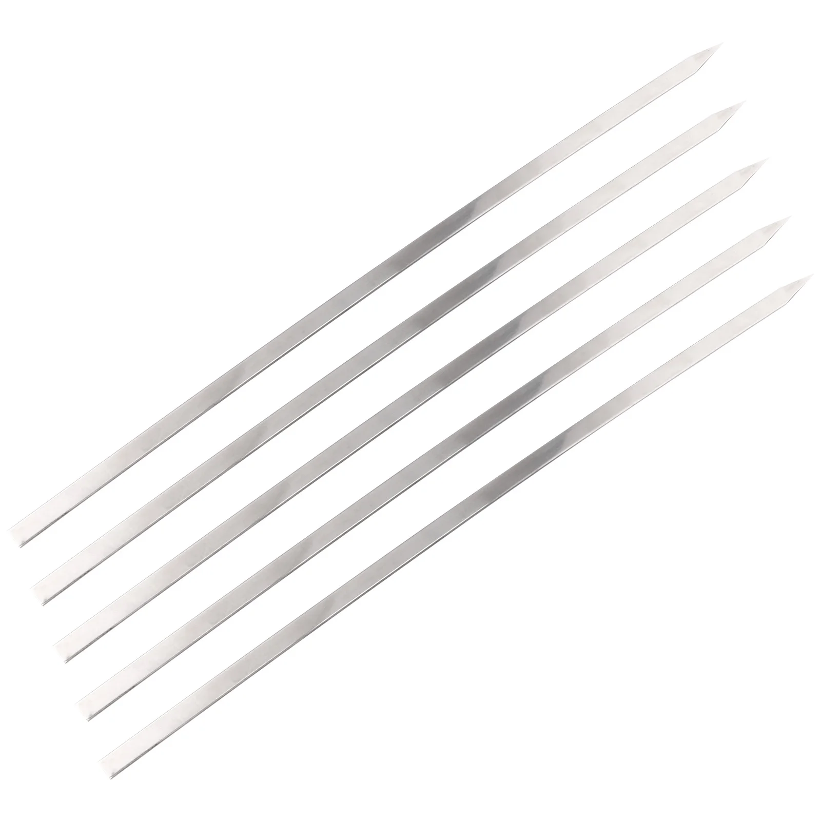 

5Pcs Durable Thick Stainless Steel Barbecue Skewers Practical Rust-Proof Meat Skewers Bbq Tools Easy Use Barbecue Tools