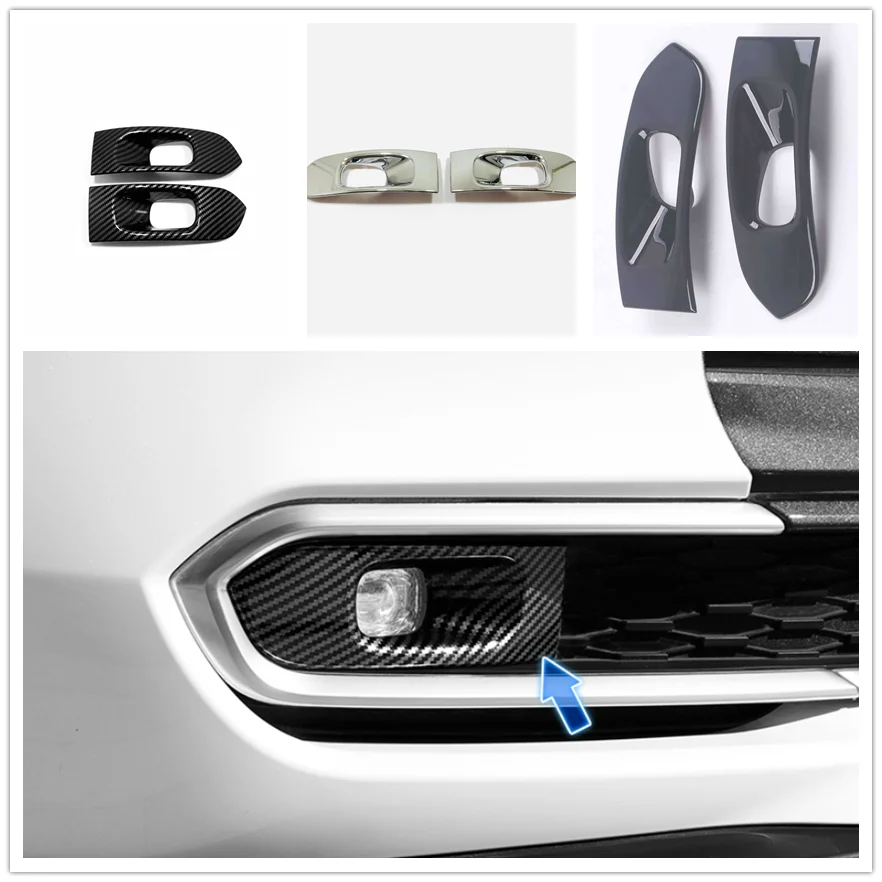 

For TOYOTA Sienna (XL40) 2021 2022 Car Accessories Carbon Fiber Style Front Fog Light Lamp Cover Trim Molding Bezel Garnish