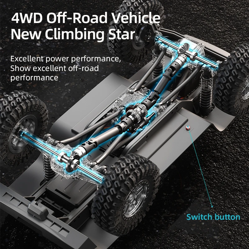 Neue JJRC C8818 RC Pickup Auto 1:18 2,4G 4WD Off-Road Crawler Klettern Fernbedienung Auto Simulation Modell spielzeug Geschenk Für Kinder