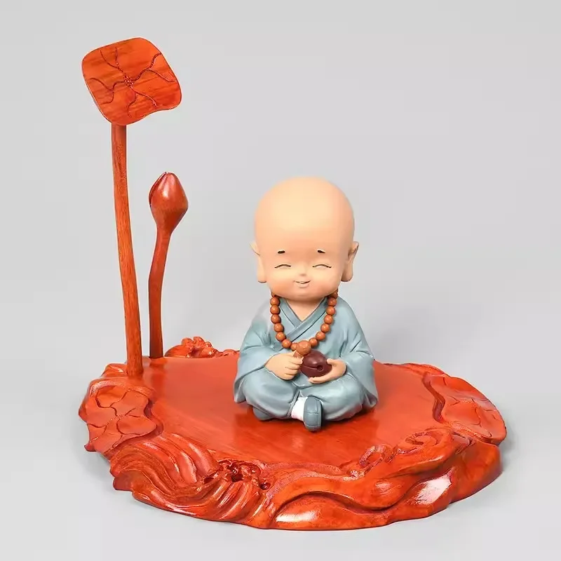 Lotus Flower Platform Tea Pot Fish Tank Stone Buddha Statue Vase Bottom Material Strange Stone Solid Wood Bracket