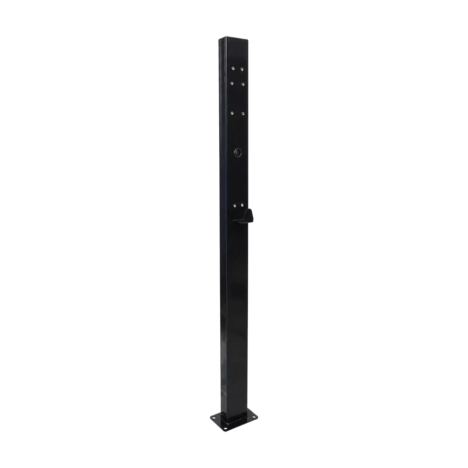 Fixed Ground Mount EV Charger Pole Durable Carbon Steel Upright for Residential Garage Parking Lot Charging Station Installation