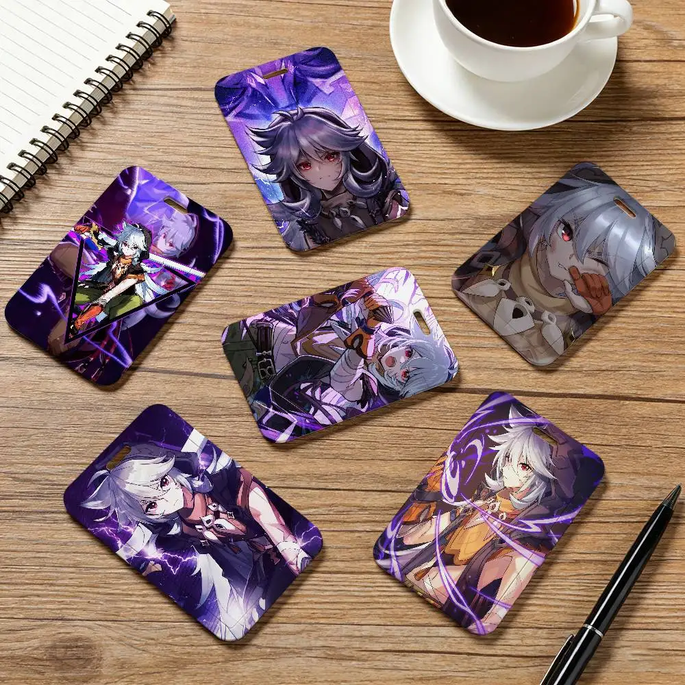 

Держатель для карт Genshin Impact Razor, чехол для удостоверения сотрудника, бейдж с ланъярдом, держатель для рабочего пропуска, именной бейдж, футляр для карт