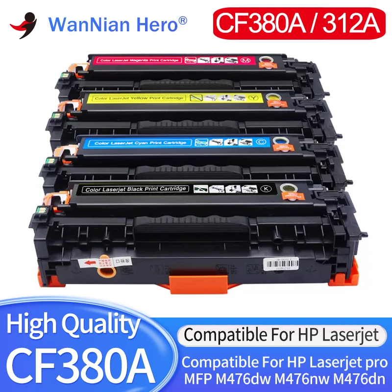 CF380A CF381A CF382A CF383 312A Compatible Color Toner Cartridge Compatible for hp LaserJet Pro MFP M476DW M476NW M476dn printer