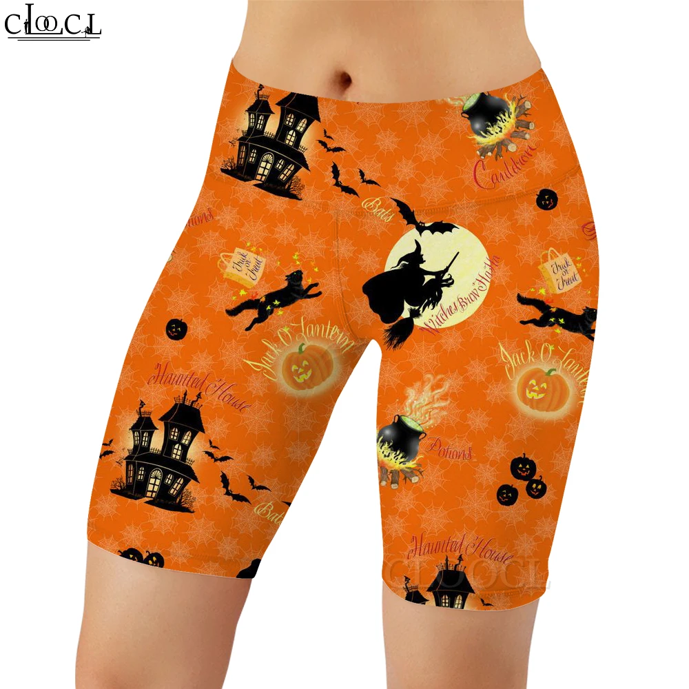 CLOOCL Mode Workout Vrouwen Legging Halloween Heks Cartoon Print Vrouwen Sexy Gym Naadloze Leggings Vrouwelijke Casual Joggingbroek