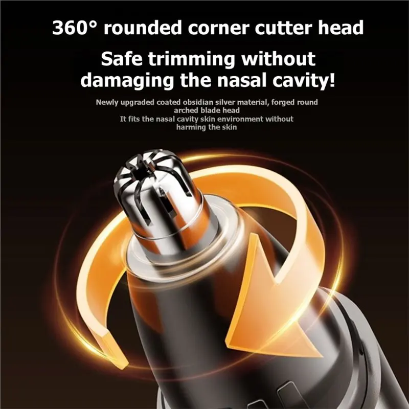 【KITCHEN GADGET】Electric Nose Hair Trimmer For Men And Women LED Digital Mini Rechargeable Clipper Noise