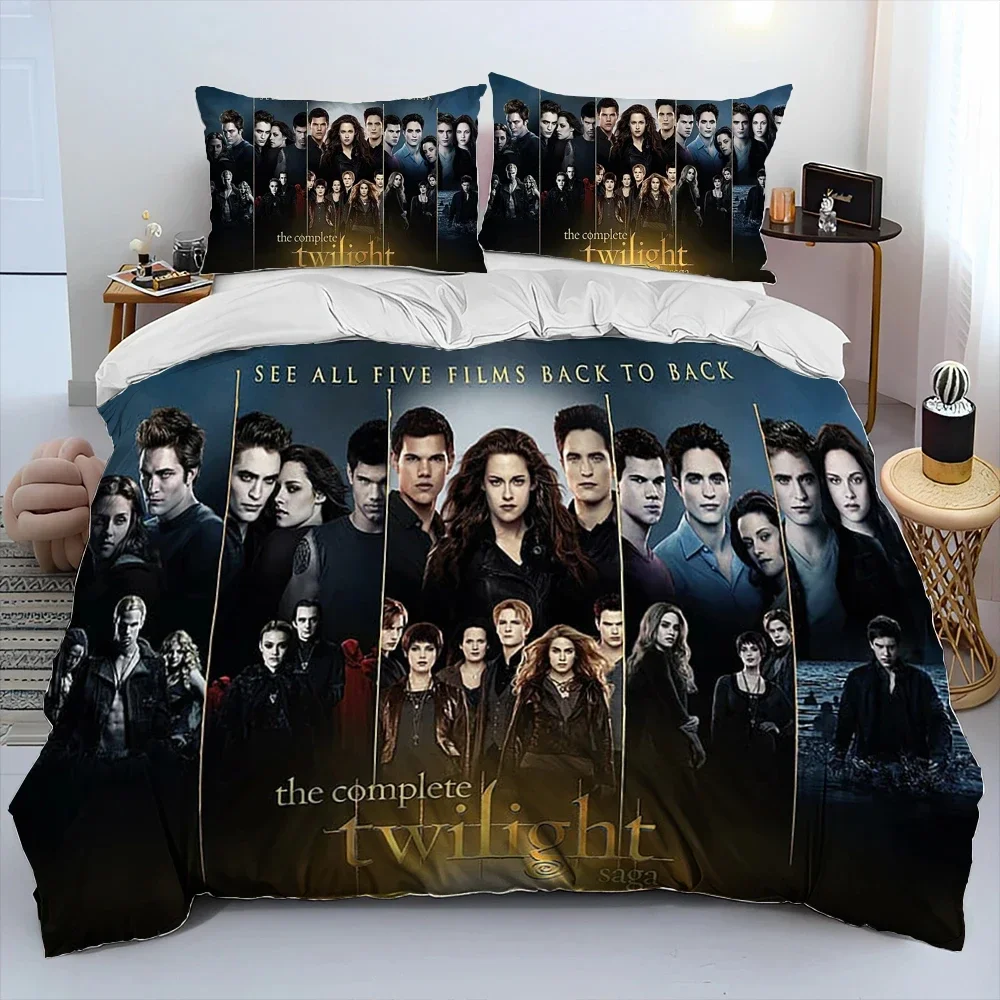 3D The Twilight Saga HD Printed Comforter Bedding Set,Duvet Cover Bed Set Quilt Cover Pillowcase,king Queen Size Bedding Set Kid