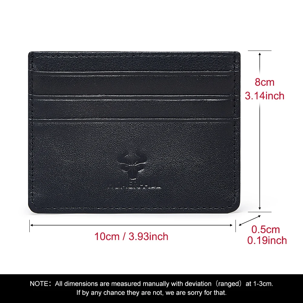 KAVIS Genuine Cow Leather Credit Card Wallet With Thin For Men High-capacity Card Slots Card Case ﻿Casual Exquisite Card Holder