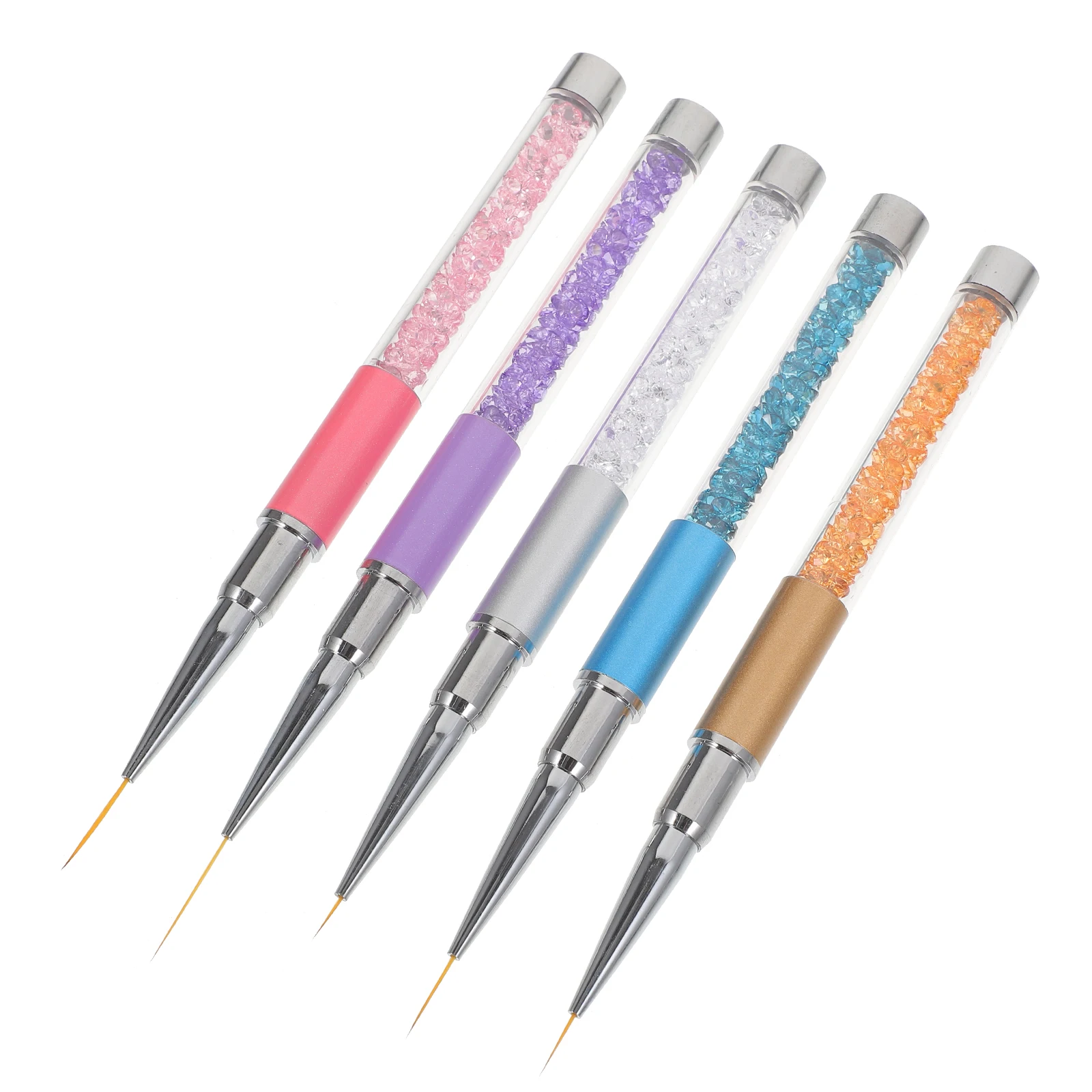 5Pcs Nail Art DIY Painting Pen Manicure Tool Fine Work Gift for Girls Nail Art Drawing Pen Manicure Drawing Tool