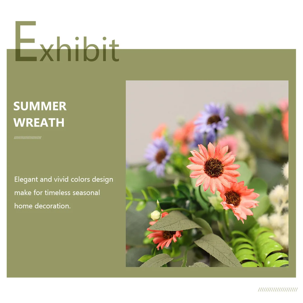 

Artificial Daisy Lavender Home Decor Front Door Hanging Summer Front Door Eucalyptus Wreath Garden EucalyptusSeasonal