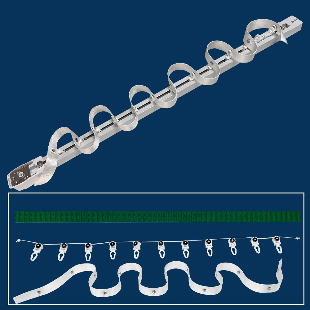 Pista de riel de cortina eléctrica LifeLibero Custom Ripple Fold S para motorizar Motor de cortina inteligente/ventana Dt82 ferrocarril de aluminio