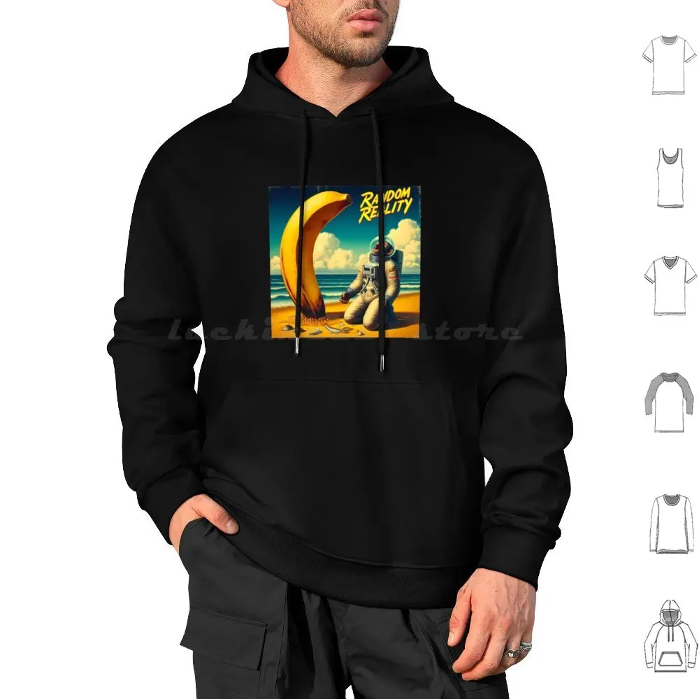 Random Reality-Planet Of The Apes Hoodies Long Sleeve Planet Of The Apes Science Fiction Humor Banana Ape Astronaut