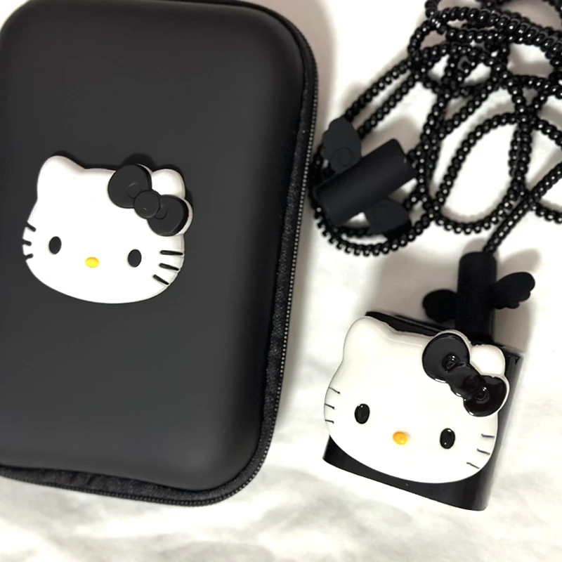 Juego de Bolsa de auriculares Kawaii Hello Kitty, cubierta protectora de Cable de datos de dibujos animados, adecuado para cargador de IPhone, bolsa