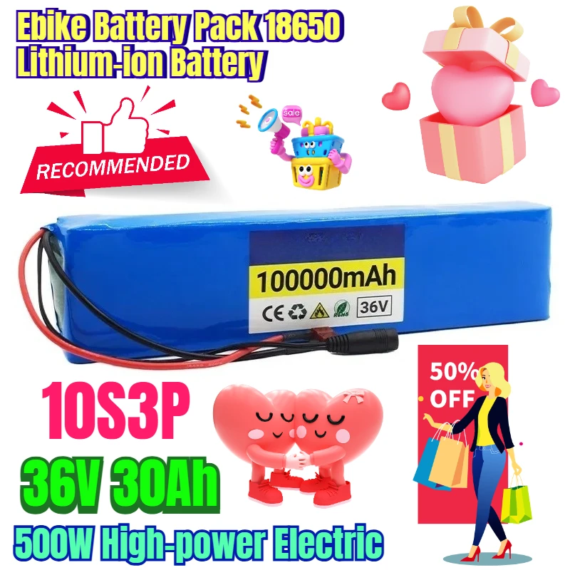 

10S3P 36V 30Ah Ebike Battery Pack 18650 Lithium-ion Battery 500W High-power Electric