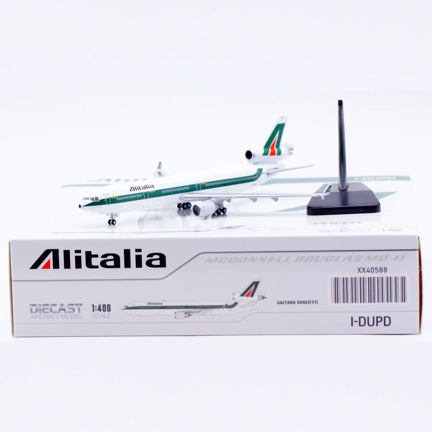 

XX40588 Alloy Collectible Plane Gift JC Wings 1:400 Alitalia Airlines McDonnell Douglas MD-11 Diecast Aircraft Jet Model I-DUPD