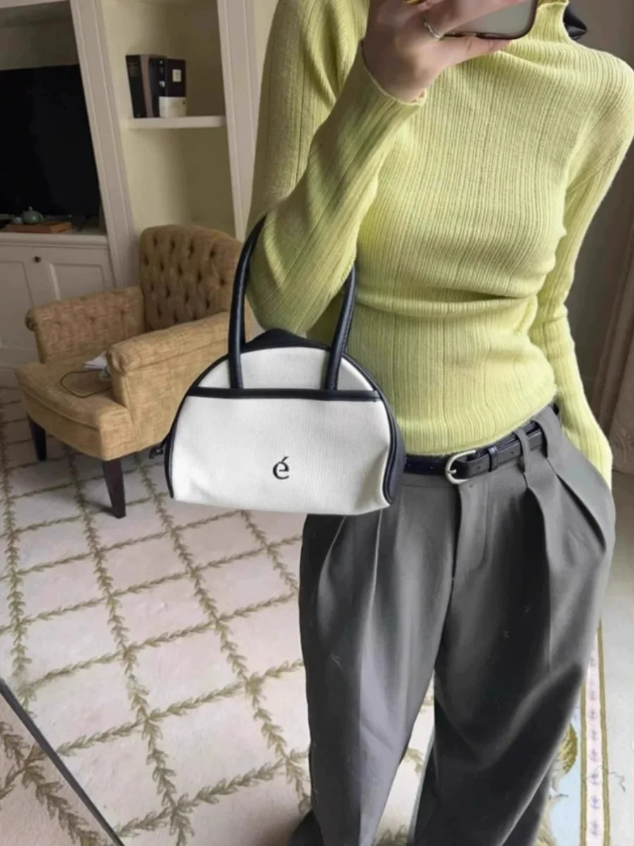 

Women's Autumn Winter Simple Casual Versatile f High Collar Inner Wear Sweater Ele Fitted Soft Knitted Base irt