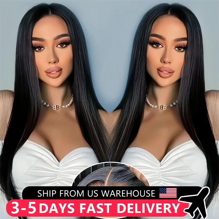 

Ready To Wear Glueless Wigs Human Hair Bone Straight Lace Wigs Pre-Cut 5x5 Lace Closure Remy Human Hair For Women Pre Plucked