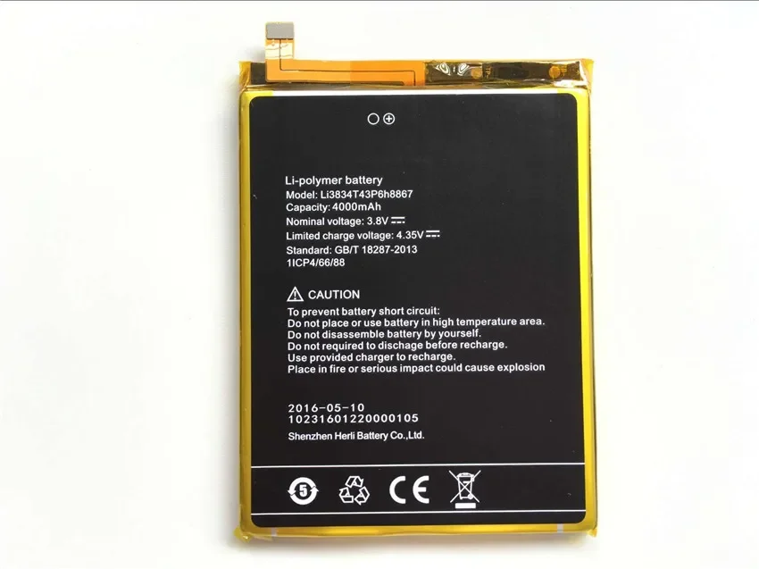 

Umi Super Battery Replacement Li3834T43P6H8867 High Quality Large Capacity 4000mAh Back Up For UMI Smart Phone