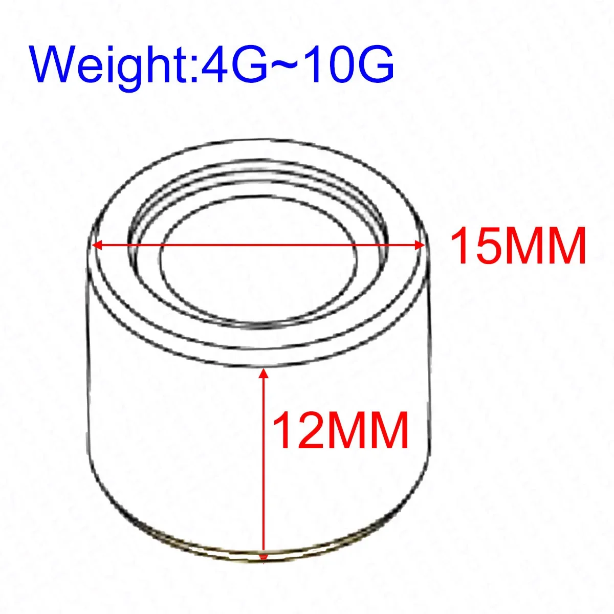 15x12 4G ~ 10G Variator Roller Weight Slider  Minarelli Jog 50 90 100 Sunny Keeway Scooter  ATV Quad Go Kart Buggy