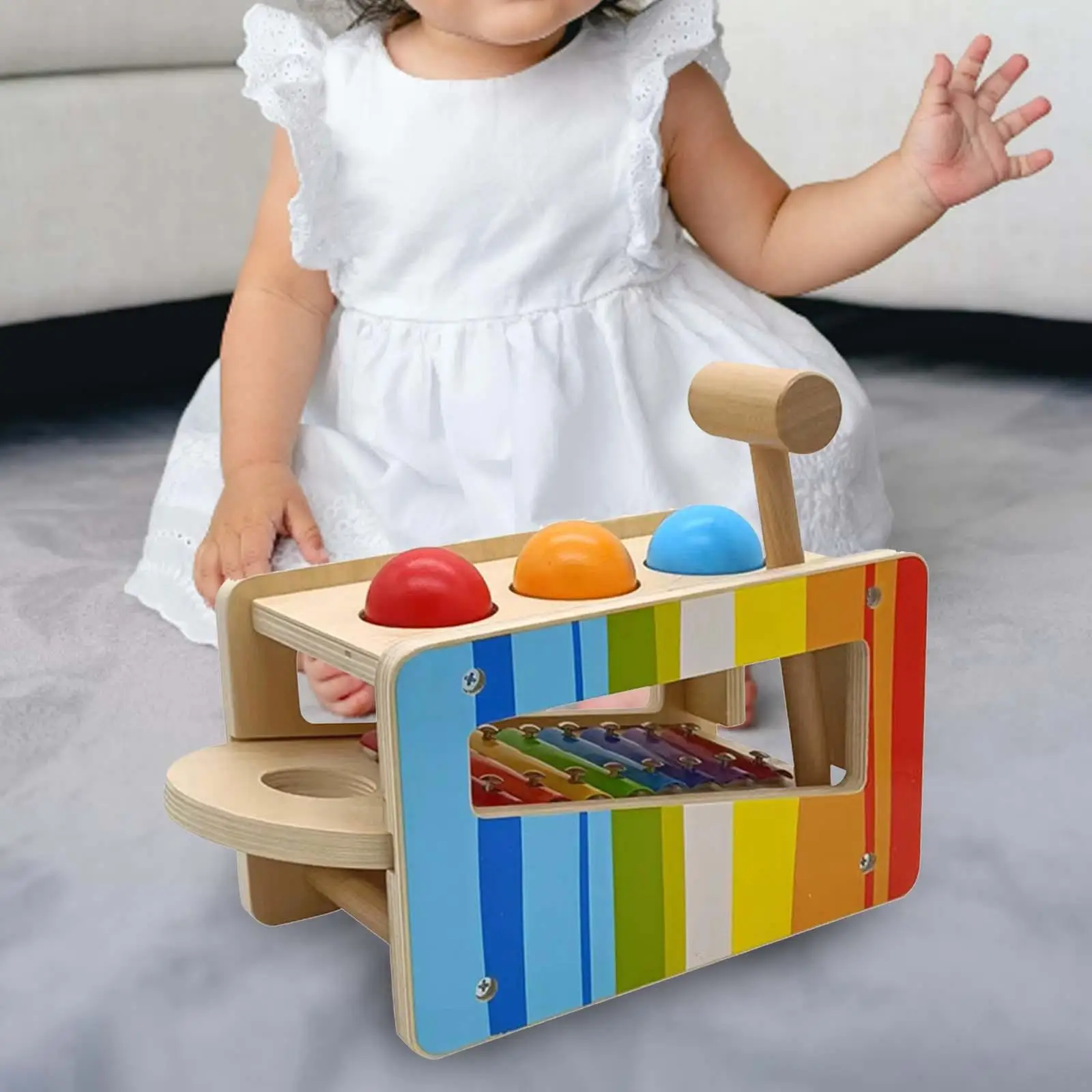 

Pound & Tap Bench Musical Pounding Toy Multifunctional for Boy Girl Toddlers